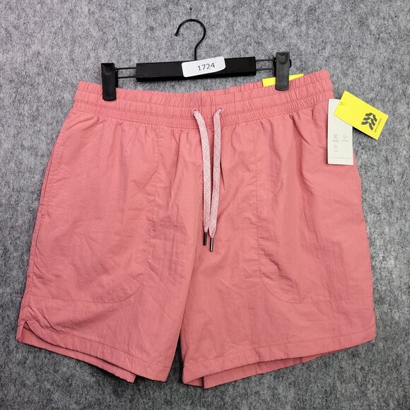 All in Motion Hybrid Shorts Swim Trunks Men Size Medium Lined UV Pink Gym Beach - Picture 1 of 9